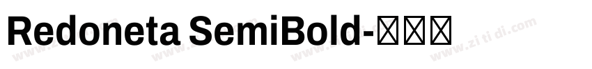 Redoneta SemiBold字体转换